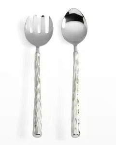 ชุดช้อนส้อมโลหะตกแต่งสวยงามสำหรับเสิร์ฟสลัดบนโต๊ะอาหารในครัว - Product Image 3