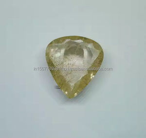 Gran Venta de piedras preciosas de corte de Cuarzo rutilado dorado Natural, corte facetado para corte de ley hecho a mano - Product Image 2