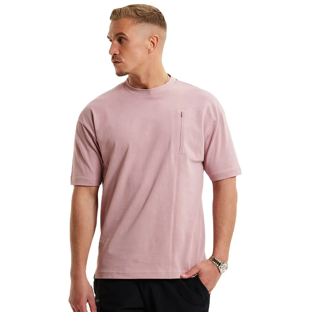 Short sleeve stretch cotton Relaxed t-shirt Straight hem style in 100% Cotton Breathable Fabric made in Pakistan