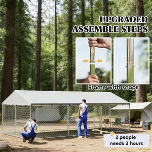 Cuccia per Cani da Esterno in Argento, Elegante Casetta e Gabbia per il Giardino - Product Image 2