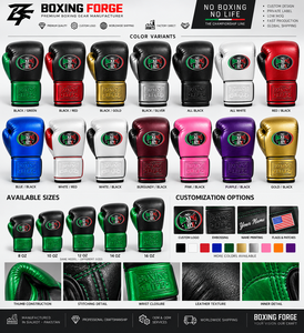 No Boxing No Life Leather Boxing Gloves <b>Lace</b>-Up Wrist Strap Breathable Customized Logo Adult Training Gear Gold White Red Green - Product Image 5
