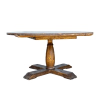 Table ronde en bois massif pour l'intérieur et l'extérieur, style farmhouse, pour banquets, mariages, événements et fêtes