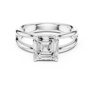 แหวนแต่งงานเพชรทรงแอสเชอร์ 2 กะรัต ทองคำแท้ 14k  พร้อมใบรับรอง IGI  เพชรเพาะเลี้ยงในห้องปฏิบัติการคุณภาพ E VS1 สำหรับผู้หญิง - Product Image 6
