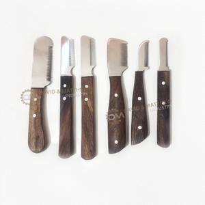 Cuchillo de Peluquería Canina y Felina de Lujo Ecológico con Mango de Madera y Acero Inoxidable - Product Image 3