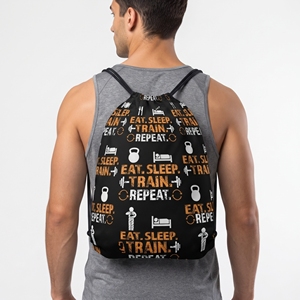 Sacs à dos à cordon imperméables en gros, personnalisables, pour le sport, les voyages et la gym, fabriqués par un fabricant de sacs à cordon unisexes - Product Image 2
