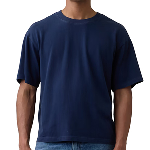 Custom Blank Boxy T Shirt Men Relaxed Fit Streetwear OEM ODM Apparel Supplier Factory Wholesale Manufacturer Men Boxy T Shirts - Product Image 2