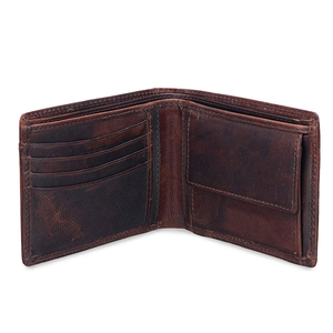 Wholesale Custom Men's Genuine Leather Multi Pockets <b>Wallets</b> Fold Closure RFID Blocking Minimalist Design Vintage <b>Wallets</b> - Product Image 2