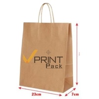 Sacs cadeaux en papier kraft brun biodégradables, taille personnalisée, pour baby showers, anniversaires, plats à emporter, artisanat, ISO9001