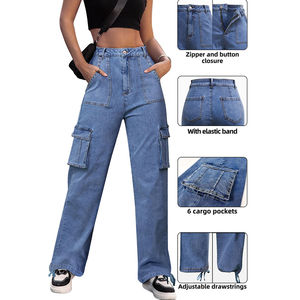 Producto de Moda en Tendencia: Ropa Deportiva para Mujer, Pantalones Cargo Modernos con Múltiples Bolsillos, Jeans Cargo para Mujer - Product Image 4