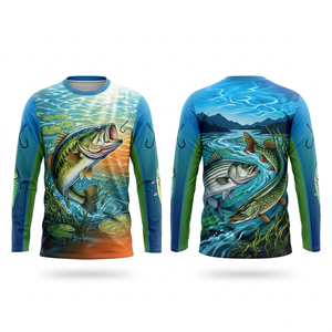Camiseta de Pesca Personalizada, Sublimada, Manga Larga, Protección UV, Secado Rápido, Transpirable, para Deportes al Aire Libre - Product Image 4