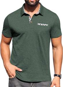 T-shirt classique en polyester tricoté pour homme, respirant, à maille aérée, sensation fraîche, coupe flexible, confort quotidien, maintien ferme, doux et élégant - Product Image 4