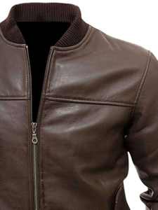 Blouson de motard tendance 2026 pour homme en cuir de vachette véritable, sur mesure, imperméable et respirant pour l'hiver - Product Image 3