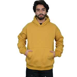 Sudaderas y Hoodies Bordados de Poliéster y Algodón para Hombre, Color Mostaza, Estilo Casual, Corte Holgado, Manga Larga, Cómodas y a la Moda - Product Image 2