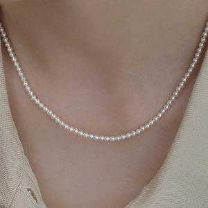 Collar de Perlas Shijia de Doble Capa de Alta Gama para Mujer, Diseño Simple de Cadena para Clavícula con Perlas de Arroz - Product Image 2