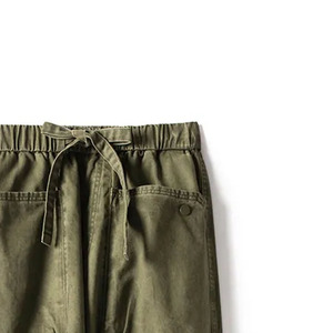 Pantalon Harem Vert Olive pour Homme, Taille Élastique avec Cordon de Serrage, Multiples Poches, Style Décontracté, Coton Canvas Mi-Lourd, Idéal pour l'Automne - Product Image 6