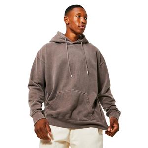 Sudaderas Vintage para Hombre con Detalles Refinados, 100% Algodón Felpa, Tinte Liso, Diseño con Bolsillo - Servicio OEM, Precio al por Mayor - Product Image 1