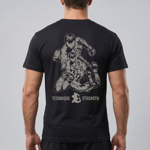 Écologique Durable Microfibre Confortable Respirant Tricoté Impression Personnalisée Production en Usine T-shirt Slim Crew pour Hommes - Product Image 6