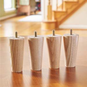 Pieds de canapé en bois d'hévéa industriels du fabricant vietnamien OEM – Pièces de rechange durables en bois massif pour meubles de salon modernes - Product Image 5