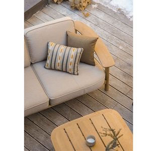 Modern Teak <b>Wood</b> Outdoor <b>Sofa</b> Set Minimalist Patio Lounge Furniture for Villa Resort Hotel - Product Image 3