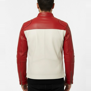 Custom Men High Street <b>Canvas</b> Leather <b>Jacket</b> Premium Quality Genuine Leather Breathable Windproof Winter Personalized Fit Stand - Product Image 2