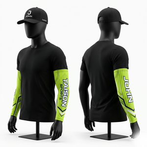 Manguito de Béisbol Premium de Poliéster y Spandex de 220 GSM, Diseño Gráfico Verde Neón, Logotipo Personalizado por Sublimación - Product Image 5