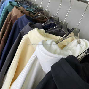 Sweat-shirt à capuche pour homme 100% coton, molleton personnalisé, surdimensionné, impression puff, broderie, style décontracté, uni, respirant, séchage rapide - Product Image 4