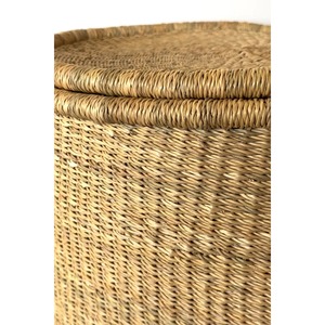 A rustic seagrass <b>basket</b> with a lid Handmade <b>Storage</b> <b>Basket</b> Wholesale eco-friendly Made in Vietnam - Product Image 2