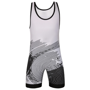 Combinaison de lutte personnalisée en sublimation, grande taille, séchage rapide, tissu léger SMART FABRIC, extensible dans quatre directions, en vente en ligne - Product Image 3