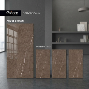 Carreaux de sol et de mur en porcelaine brillante Alessia Natural 800x1600mm, aspect marbre, design intérieur de luxe, garantie 5 ans, épaisseur 10mm - Product Image 2