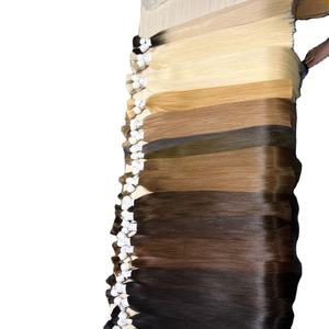 100% cabello humano virgen colorido Natural recto sedoso suave ondas vietnamitas doble trama textura profunda Color Rubio profundo - Product Image 1