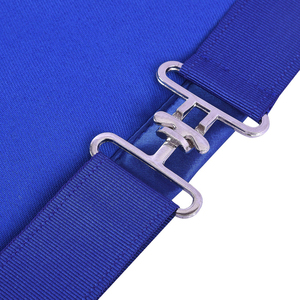 Tablier de maître de la franc-maçonnerie bleu - Broderie dorée avec tresse argentée, matériaux de qualité supérieure, broderie détaillée et qualité durable. - Product Image 6