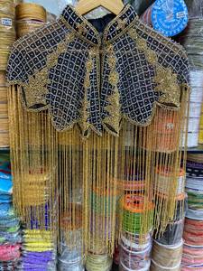 Kushang Textile Women's Ethnic Handmade Floral Regular <b>Poncho</b> Fringes Breathable Fabric for Gujarat Wedding Occasions Outdoor - Product Image 3
