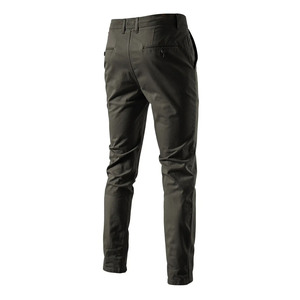 Pantalon Chino Homme Tendance Mi-Épais pour Extérieur et Streetwear, Fermeture Boutonnée, Décontracté, Teint Uni, 100% Coton, Style Hip Hop - Product Image 2