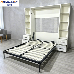 Camas Murphy Modernas Personalizadas de Tamaño Queen y King con Librería Integrada, Muebles Ahorradores de Espacio Estilo Armario - Product Image 3