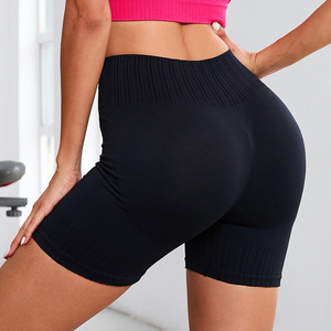 Nuevos shorts de yoga ajustados con efecto moldeador para mujer, pantalones de fitness de cintura alta para abdomen, shorts de running con realce de cadera - Product Image 6