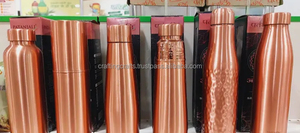 Metal Best Selling Supply Portable <b>1Ltr</b> Copper <b>Water</b> <b>Bottle</b> for Adults Custom Logo Portable Drinking Health Safety <b>water</b> <b>bottle</b> - Product Image 3