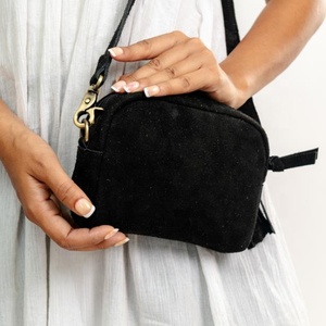 Cuir véritable 100% Cuir suédé naturel fait à la main pour dames filles sac à main pour femmes sac à main - Product Image 1