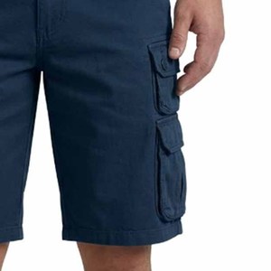 2026 Trendy Khaki Quick Dry Cargo Shorts 100% Cotton Knitted Mid Waist Beachwear Canvas Breathable Button Fly Casual Men Shorts - Product Image 6