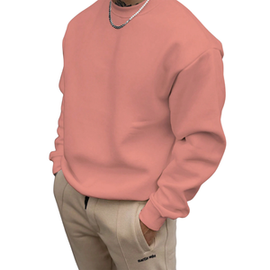 <b>Mens</b> Regular Fit Crew Neck Sweatshirt <b>Long</b> <b>Sleeve</b> Casual Pullover 100% Cotton Anti-Pilling Quick Dry Winter Soft Fleece <b>Tops</b> - Product Image 1