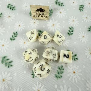 Real Buffalo Horn <b>Dice</b> <b>Set</b> Handmade Carved Polyhedral Gaming <b>Dice</b> for DND RPG Role Play and Tabletop Board Game - Product Image 5