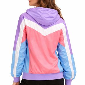 Chaqueta Cortavientos para Mujer, con Capucha, Cierre Frontal, Ligera, Informal, para Actividades al Aire Libre, Primavera/Verano - Product Image 2