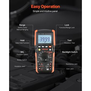 Multimetro digitale Auto/manuale gamma 4000-Count TRMS voltmetro ohmmetro 1000V AC/DC Tester di tensione per la misura di continuità - Product Image 6