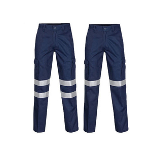 <b>Men</b> <b>Work</b> <b>Pants</b> Polyester Reflective Safety Trousers Dark Blue Gray Pockets Utility <b>Pants</b> - Product Image 6