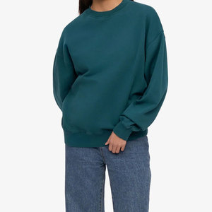 Sweat-shirt décontracté à col rond pour femme, coupe ample, en molleton 100% coton, surdimensionné, prix de gros, personnalisable OEM/ODM - Product Image 1