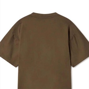 T-shirt Oversize Homme Vente en Gros T-shirt Vierge Personnalisable Impression Personnalisée 100% Coton Coupe Boxy Courte Col Montant Vintage T-shirt de Haute Qualité - Product Image 4