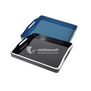 Lacquer Tray, Minimalist High-Gloss Serving Tray, Luxury Decorative Tray with Cut-out Handles for Office, Home & Hotel Decor - Product Image 3