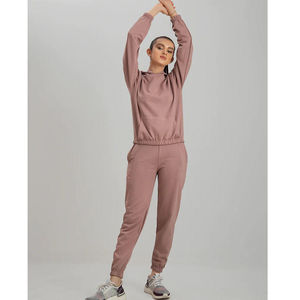 Ensembles de survêtements décontractés deux pièces pour femmes, respirants, avec sweat à capuche et pantalon imprimé, personnalisables pour l'hiver – Vente en gros - Product Image 4