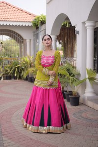 Lehenga choli spécial Navratri, lehenga choli de mariée en gros, lehenga choli bicolore, lehenga choli indien très demandé - Product Image 3
