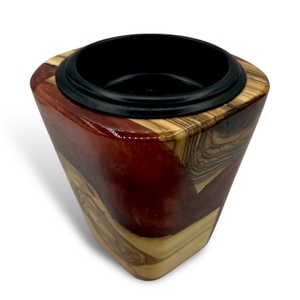 Porte-encens ResinRiver Luxe, brûleur artisanal en bois massif et époxy avec cendrier moderne pour la relaxation, la méditation et la décoration - Product Image 3