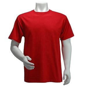 T-shirt à manches courtes pour homme, noir uni, 100% coton, col rond, coupe classique, tissu jersey tricoté, couleur unie - Product Image 1